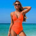 thumbnail image 6 of YTDSCS Female Summer Beach Strap One-Piece Elegant Plastic Bikini Stretch Swimsuit S-XL, 6 of 10