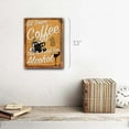 thumbnail image 2 of Framed Sit Down Coffee, This is a Job for Alcohol 9"x12" Metal Sign, Wall Decor for Office or Meeting Room, Hand-Crafted from reclaimed materials, 2 of 3