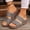 Gray, variant on Women's Cutout Wedge Slide Sandals, Open Toe Slip-on Shoes, Casual Summer Heeled Slippers for Daily Wear Red 36
