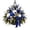Blue and White, variant on Christmas Santa Claus Hanging Basket - Festive Porch and Door Display, Pre Lit Front Door Accent, Berries and Snowy Pine Sprigs