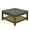 Dark Gray, variant on Tcbosik 33.5" Square Coffee Table with Open Shelf, Wood Accent Table, Upholstered Linen Fabric Ottoman for Living Room, Bedroom, Navy Blue