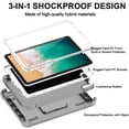thumbnail image 3 of Petocase For iPad Air 11 Inch Case M2(2024),iPad Air 6th/5th/4th Gen Case (2024/2022/2020), Foldable Stand Heavy Duty Shockproof Protective iPad Case,Gray/White, 3 of 7