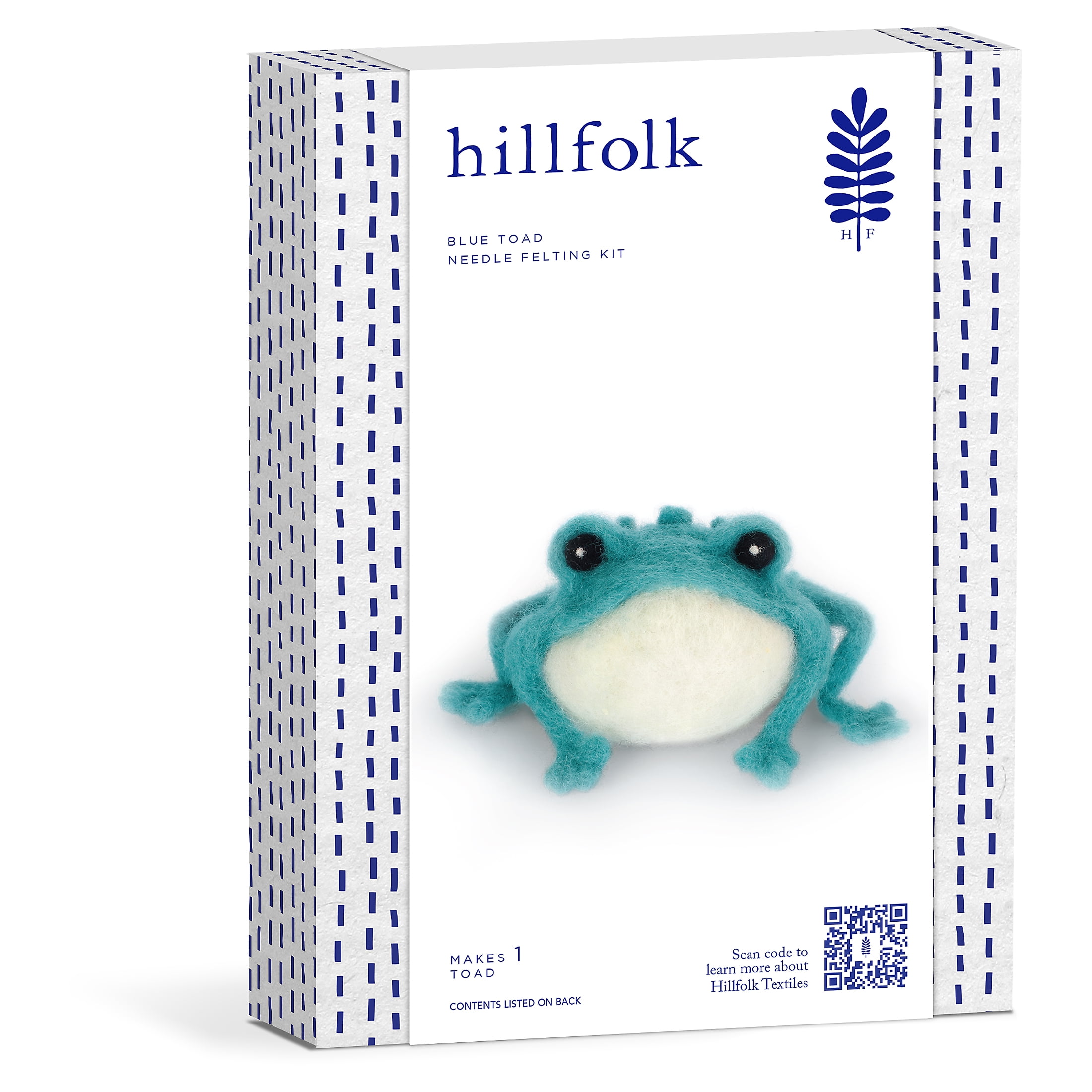 Hillfolk Needle Felt Toad Craft Kit with Wool Roving and