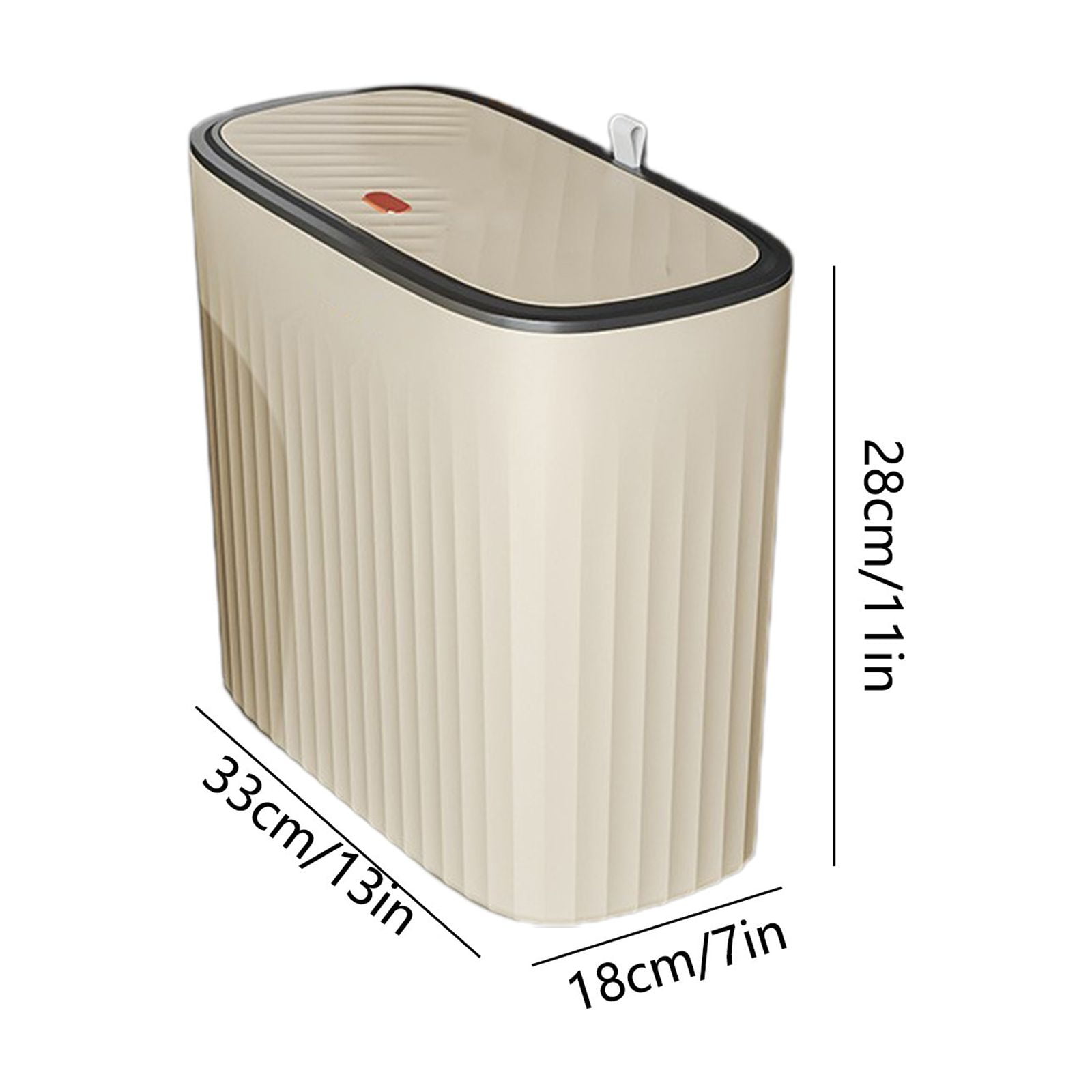 under $5 Fufafayo Bathroom Trash can with Automatic Touchless Lid, Motion Sensor Small Garbage Can, Slim Waterproof Smart Trash Bin for Bedroom, Office, Living Room