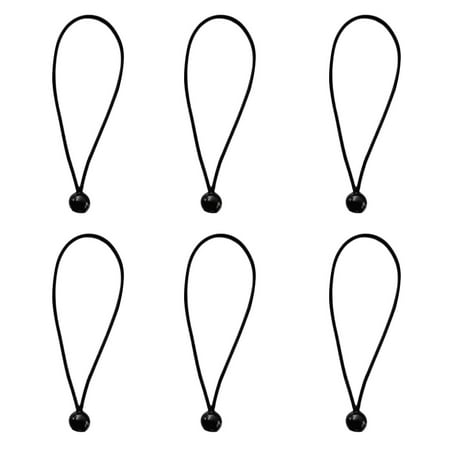 

6pcs 5.9 Strong Durable Ball Cord Tarp Canopy Ties Elastic Straps Black