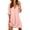 Pink, variant on Women's Silk Nightgowns Button Down V Neck Knee Length Sleep Shirts Solid Color Home Dress Sleepwear Plus Size Summer Sleep Dress for Women