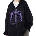 thumbnail image 2 of Spring Autumn Men's New Hoodie Zip Up Cardigan Y2k Dark Skeleton Hooded Gothic High Street Hip Hop Harajuku Plus Size Jackets, 2 of 6