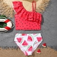 thumbnail image 2 of Swim Suits for Girls One Piece Toddler Baby Girl Rashguard Sets Long Sleeve Swimsuit Vest Bikini Swim Suits 3-Pieces Bathing Suits Watermelon Print, 2 of 7