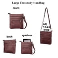 thumbnail image 4 of Silver Fever Messenger Italian Leather Shoulder Cross Body Bag Ipad Compatible Unisex, 4 of 6