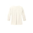 thumbnail image 4 of MERCER+METTLE Women's Stretch Crepe 3/4-Sleeve Blouse | Women's Lightweight Dressy Top, Business Casual Shirt for Work - Ivory Chiffon XL, 4 of 4