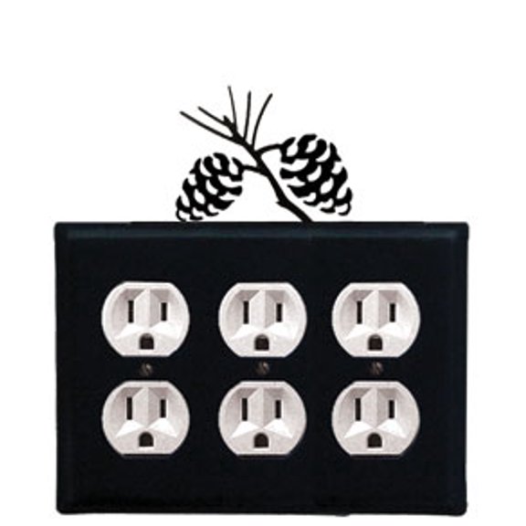 Pinecone - Triple Outlet Cover