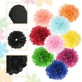 thumbnail image 3 of 20Pcs Paper Pom Poms, 8 Inch Paper Flowers Tissue Paper Flowers Mexican Paper Flowers for Birthdays Party Wedding Black, 3 of 6