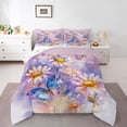 thumbnail image 3 of Homewish Rustic Vibrant Groovy Bedding Comforter Set, Kawaii Butterfly Twin Comforter Sets, Purple Oil Printing Reversible Bedding Set, Super Cozy Room Decor, 2-Piece, 3 of 8