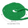 thumbnail image 2 of Unique Bargains 20 Feet Tug of War Rope for Adults Teen 3-Strand Natural Twisted Cotton Rope with Flag Green, 2 of 7