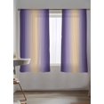 thumbnail image 5 of Sheer Curtains 63 Inch Length, Purple Ombre Semi Sheer Curtains Light Filtering Window Treatment, Modern Yellow Gradient Farmhouse Art Privacy Voile Drapes for Living Room Bedroom 52x63 Inch, 5 of 7
