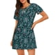 thumbnail image 1 of Fotbe Vintage Floral Bata de Dormir para Mujer con Estampado, Camisón de Algodón de Manga Corta, Ropa de Dormir Casual, 1 of 6