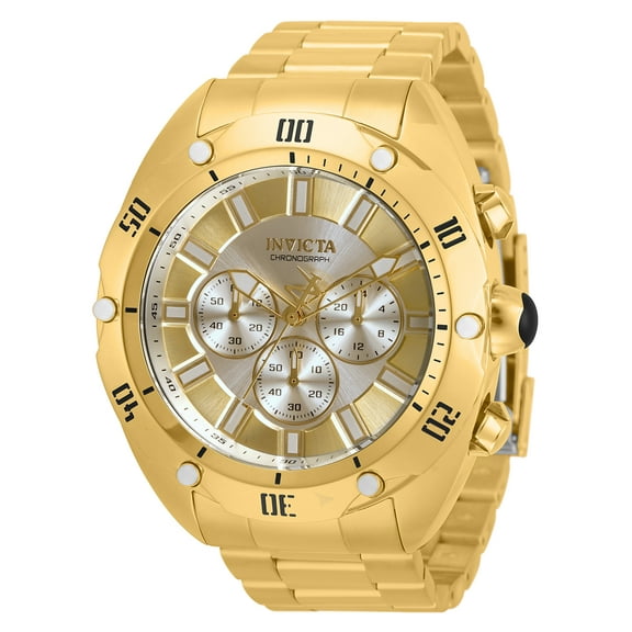 Invicta Men's 33739 Venom Quartz Chronograph Silver, Gold Dial Watch