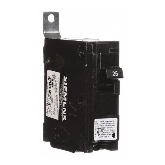 Siemens Circuit Breaker,25A,Bolt On,120/240V,1P B125