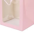 thumbnail image 1 of Bolsa de regalo transparente con ventana, forma rectangular, bolsa de regalo grande con asa para Navidad, cumpleaños, bodas, color rosa, 1 of 8
