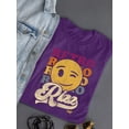 thumbnail image 3 of Retro Rizz - Vintage Winking Emoji Graphic Women's T-shirt, 3 of 4