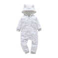 thumbnail image 2 of 2023 Autumn Winter Warm Fleece Baby Romper Cartoon Hoodie baby girls costume Newborn Babies boys clothes jumpsuits, 2 of 5