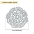 thumbnail image 2 of Crochet Doilies, 4Pcs 4" Cotton Woven Fabric Coasters, Lace Round Handmade Coasters with Floral Pattern for Wedding Party Decoration (Light Gray), 2 of 5