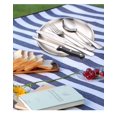 thumbnail image 2 of Bolsa de picnic al aire libre Juego de cubiertos de viaje Juego de cubiertos portátil de acero inoxidable doble (Oro), 2 of 5