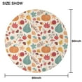 thumbnail image 6 of Fall Leaves Pumpkin Round Tablecloth 60" X 60",Wrinkle Wipeable Table Cloth for Kitchen Dining Room Picnic Patio Party, 6 of 6