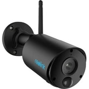 Reolink 1080P Wireless Outdoor Security Rechargeable Battery-Powered WIFI Camera, IP65 Waterproof, Night Vision, 2-Way Audio, Support Google Assistant/Cloud/SD Storage, Argus Eco(Black)