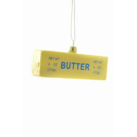 STICK OF BUTTER 3.5" Glass Christmas Ornament by Cody Foster