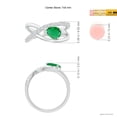 thumbnail image 4 of ANGARA Natural Criss Cross Pear Shaped Emerald Ring with Diamond Accents in 14K White Gold for Women (Size-7x5mm) | May Birthstone, Anniversary, Jewelry Gift for Women | Natural Emerald Ring, 4 of 9
