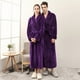 thumbnail image 5 of Albornoz de pareja, grueso, de manga larga, supersuave, para estar en casa, para otoño e invierno, ideal para el baño., 5 of 5