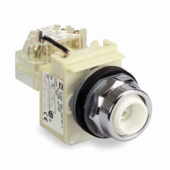 Schneider Electric Illuminated Push Button Operator, 30 mm, No Cap 9001K1L1