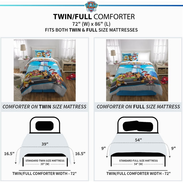 Nickelodeon Paw Patrol Twin/Full Reversible Comforter Set photo 7