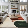 thumbnail image 5 of Abstract Boho Area Rug 5x8 Washable Rug Non Slip Vintage Minimalist Arch Geometric Red Orange Large Area Rug Soft Stainresistant Indoor Floor Carpet for Living Room Bedroom Office Dining Room Nursery, 5 of 9