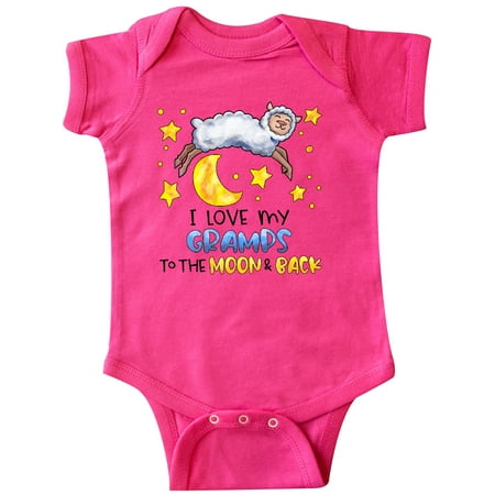 

Inktastic I Love my Gramps to the Moon and Back Cute Sheep Gift Baby Boy or Baby Girl Bodysuit