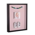 thumbnail image 2 of ArtToFrames 18x24 Inch Shadow Box Picture Frame, with a Satin Black Tall 1 Wide Shadowbox frame and Hollyhock Mat Backing (4654), 2 of 7