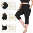 thumbnail image 4 of BLOCLOALO Yoga Pants Stretch Pants 2025 New Women's Plus Size Yoga Pants with Pockets High Waisted Length Capri Pants Workout Pants Active Pants Black Xxl, 4 of 7