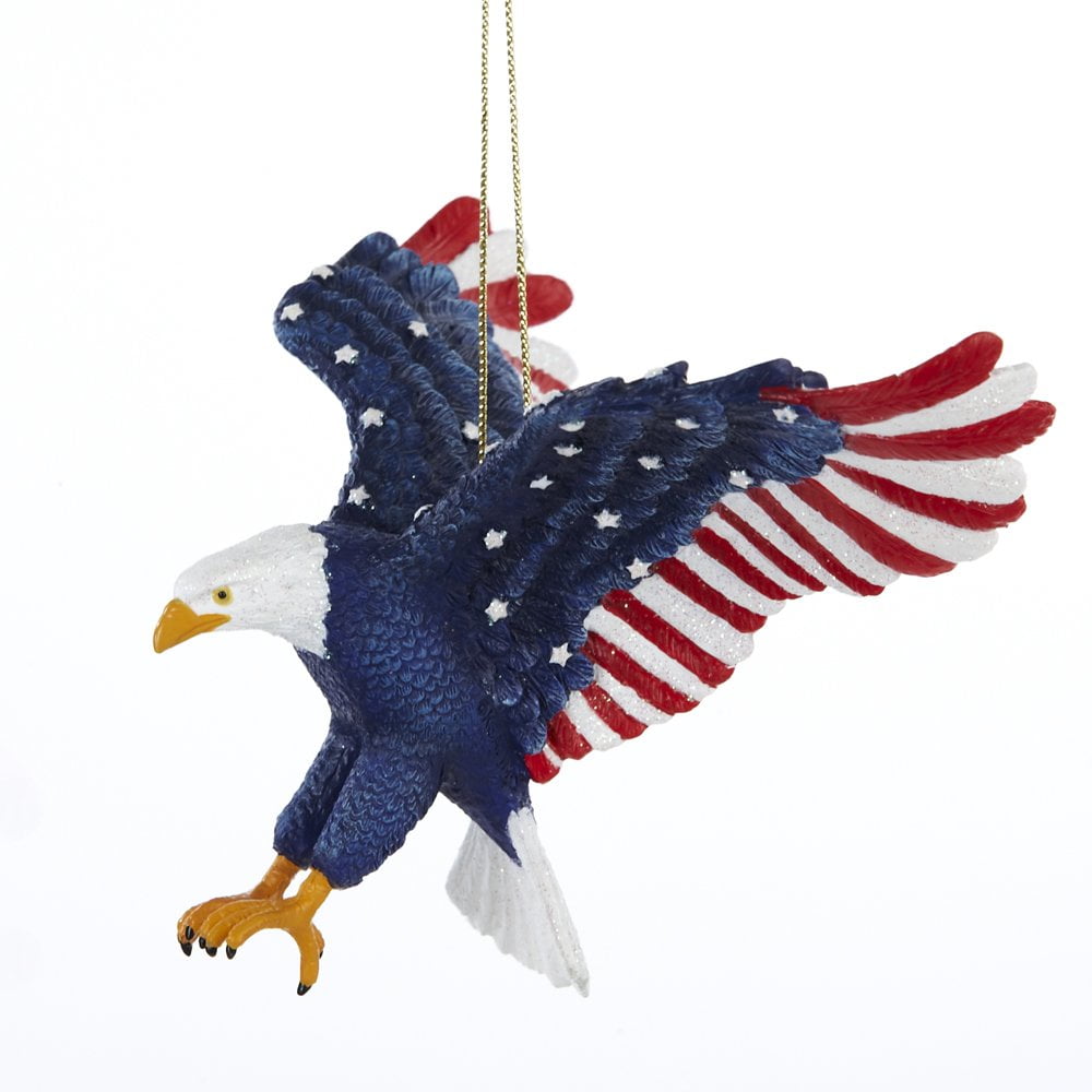 Kurt Adler MC2202 - Ornamenti Natalizi: Pupazzo Di Neve US Marine Corps Con Bandiera Americana, Resina 3.4 Cm