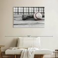 thumbnail image 2 of Elephant Stock Baseball Pop Wall Art - Horizontal Canvas Wall Art - Living Room Wall Decor - Sports Canvas - Gray And Red Decor - 39" x 26", 2 of 8
