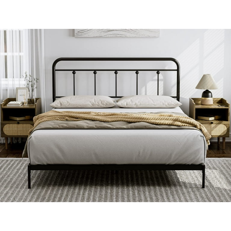 Wayfair black sale metal headboard