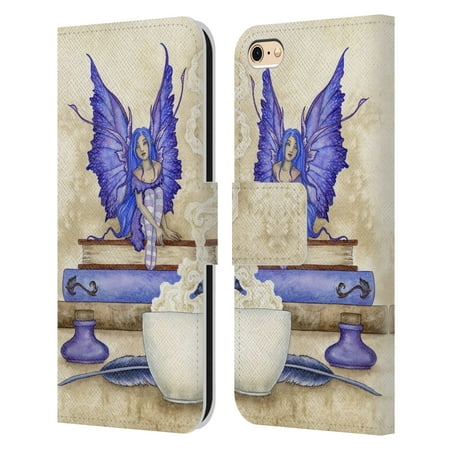 Head Case Designs Officially Licensed Amy Brown Lovely Fairies Blue Pixie Leather Book Wallet Case Cover Compatible with Apple iPhone 6 / iPhone 6s