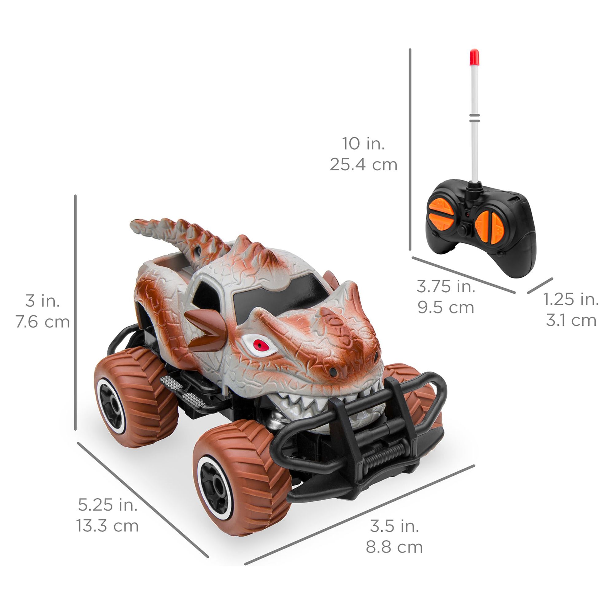 Best Choice Products Dinosaur RC Cars Set, 2-Pack with Controllers photo 7