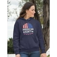 thumbnail image 2 of American Aunty Hoodie Women -Image by Shutterstock, Female XX-Large, 2 of 4