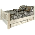 thumbnail image 3 of Homestead Collection Queen Bed w/ Storage, Clear Lacquer Finish, 3 of 5