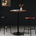thumbnail image 4 of GVJMTKP 23.5'' Round Pub Table   Degree Swivel Cocktail  Table with Black Leg  Adjustable Height Range 27.5"-35.7" for Living Room Kitchen (Brown), 4 of 7