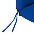 thumbnail image 5 of Jordan Manufacturing Sunbrella 22" x 44" Canvas Pacific Blue Outdoor Chair Cushion with Ties and Hanger Loop, 5 of 9