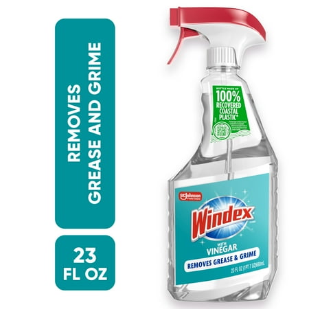 Windex® with Vinegar Glass Cleaner, Spray Bottle, 23 fl oz