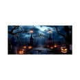 thumbnail image 2 of DAMAI Halloween Garage Door Decorations,13x5.9ft Creepy Cemetery Skeleton Dance Backdrop Halloween Garage Door Banner Cover Horror Night Forest Graveyard Background Spooky Party Decor, 2 of 6