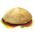 thumbnail image 1 of Sombrero elegante de hamburguesa para Halloween, sombrero de comida rápida con forma de hamburguesa con queso, accesorio de disfraz para fiesta de carnaval y Navidad, 1 of 10